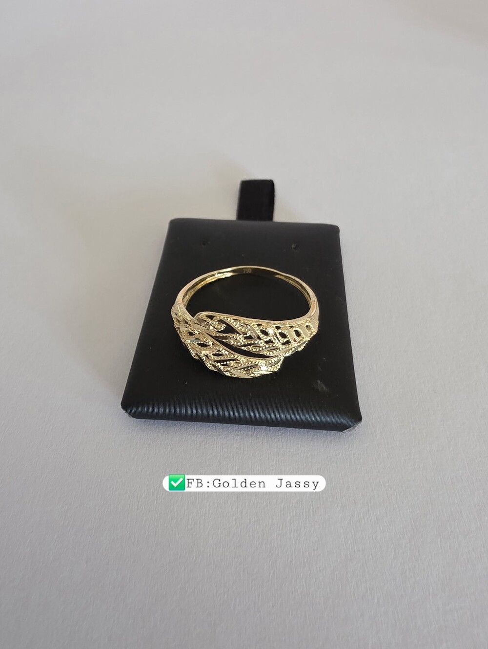 18K Real Gold Leaf Ring 8
